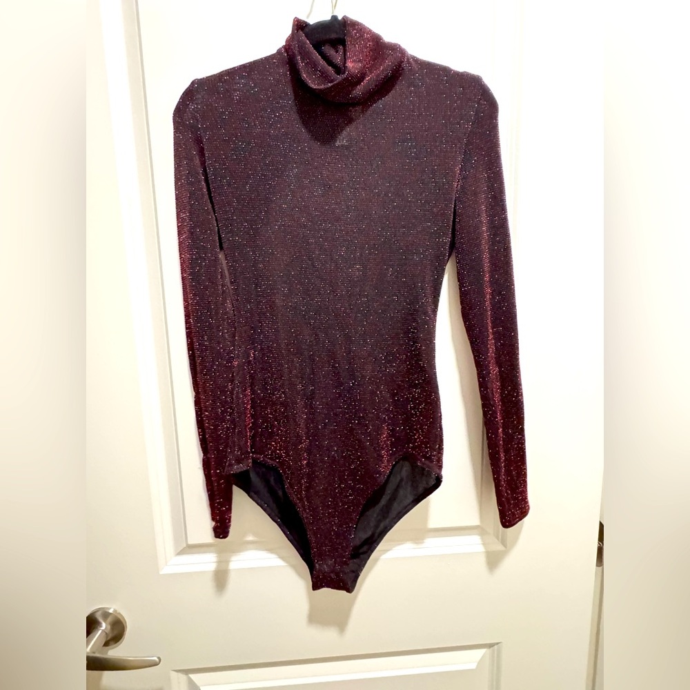 Oh My Love Shimmery Long Sleeve Bodysuit